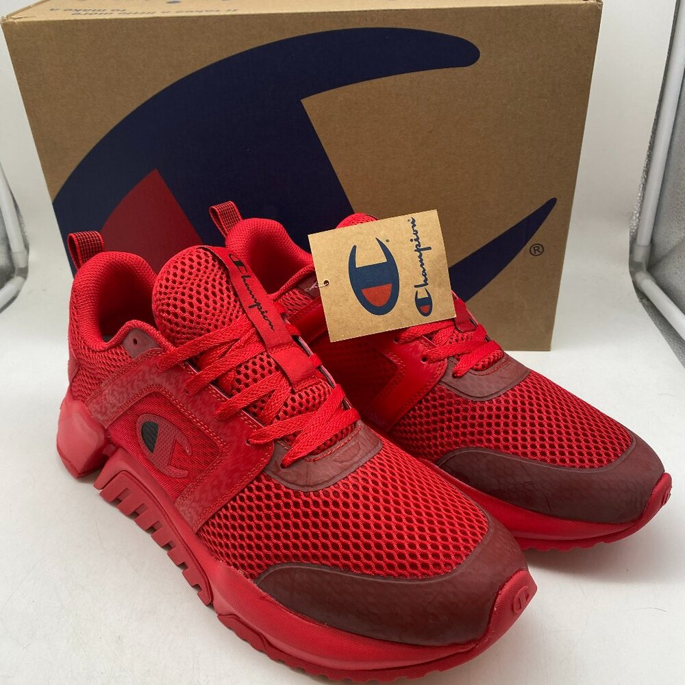 Champion D1 Life Men's Red Mesh Lifestyle Sneakers Shoes